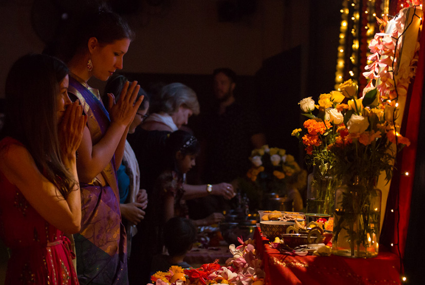 krishnas birthday arotik ceremony flowers darwin with australian school of meditation and yoga